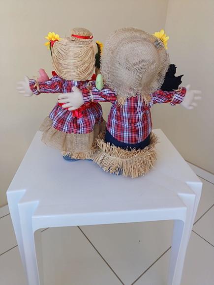 Espantalho Casal Bonecos de Pano
