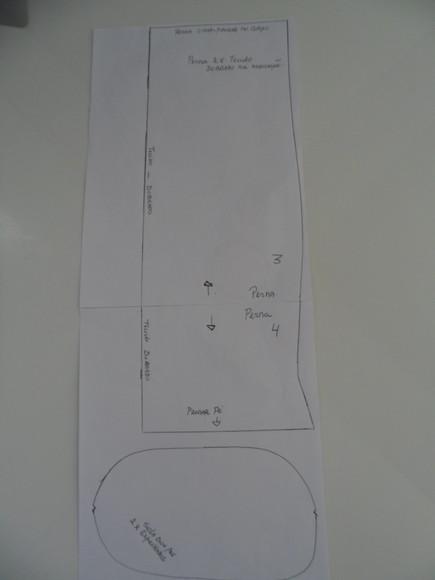 Molde em pdf Boneca de Pano 1 Metro