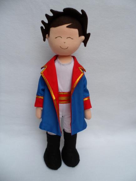 príncipe personalizado boneco de pano