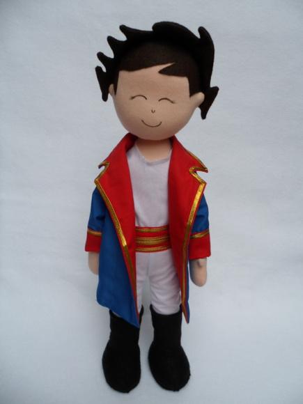 príncipe personalizado boneco de pano