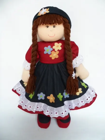Boneca de pano 55 cm PERSONALIZADA.