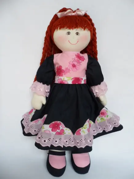 Boneca de pano 55 cm PERSONALIZADA.