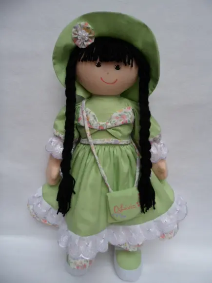 Boneca de pano 55 cm PERSONALIZADA.