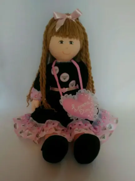 Boneca de pano 55 cm PERSONALIZADA pronta entrega.