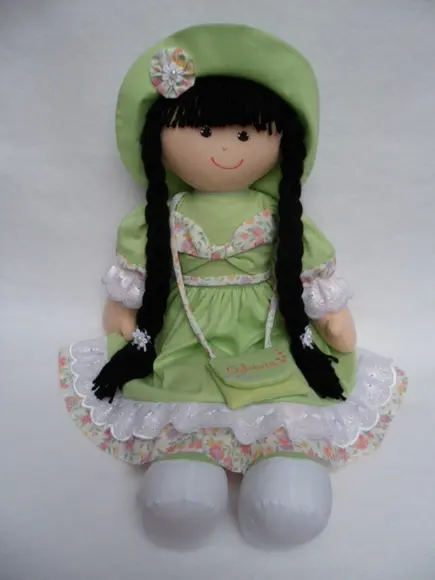 Boneca de pano 55 cm PERSONALIZADA.
