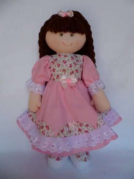 Boneca de pano 55 cm PERSONALIZADA.