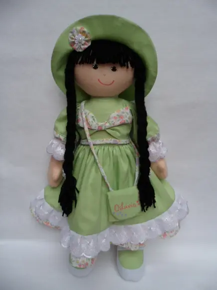 Boneca de pano 55 cm PERSONALIZADA.