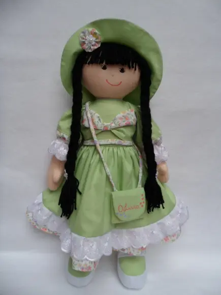 Boneca de pano 55 cm PERSONALIZADA.