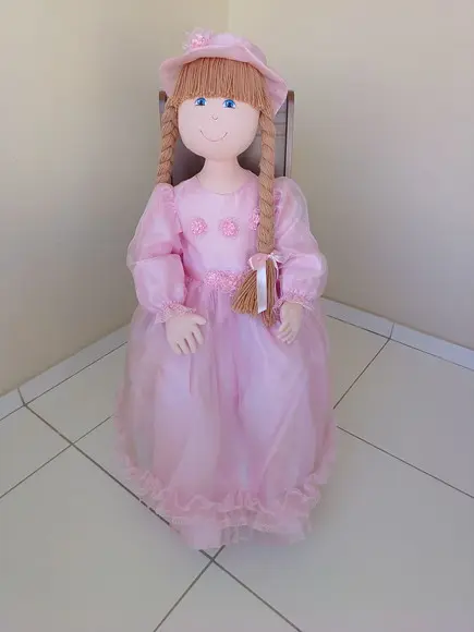 Boneca de Pano Articulada 1 m e 30cm Decoração e Festas
