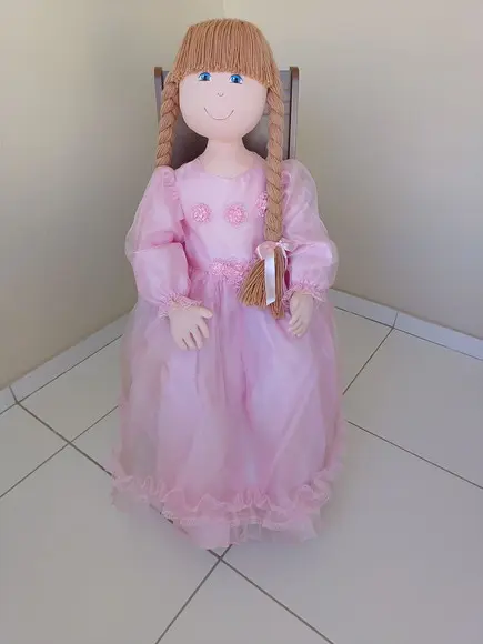 Boneca de Pano Articulada 1 m e 30cm Decoração e Festas
