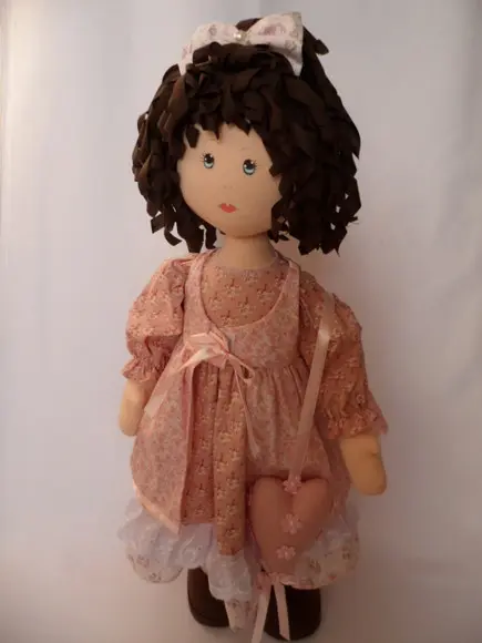 Boneca de Pano Articulada 63 cm para de Pé
