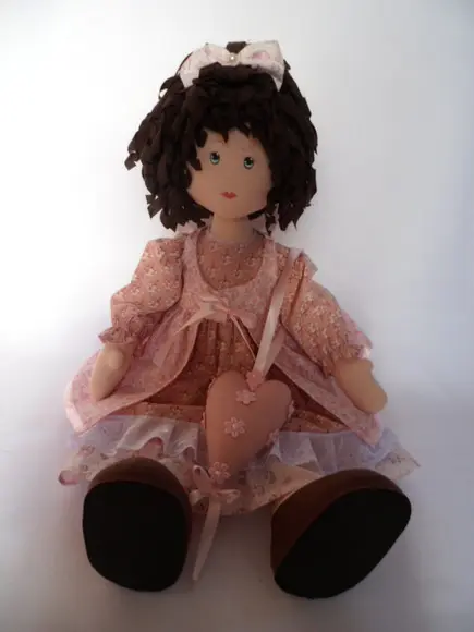 Boneca de Pano Articulada 63 cm para de Pé