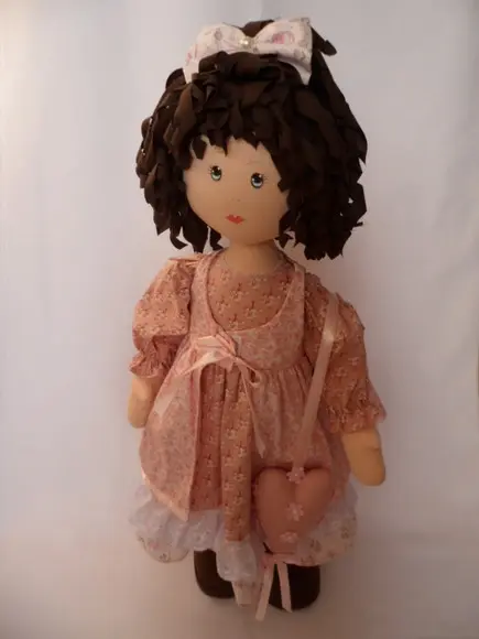 Boneca de Pano Articulada 63 cm para de Pé