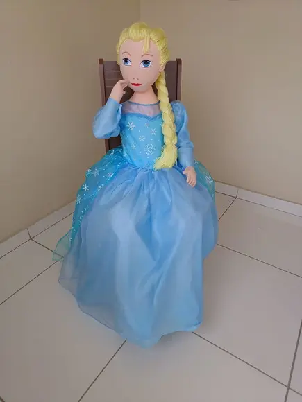 Boneca de Pano Frozen Articulada 1 m e 30cm Decoração Festas