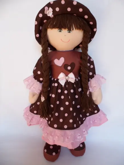 Boneca de pano grande 55 cm