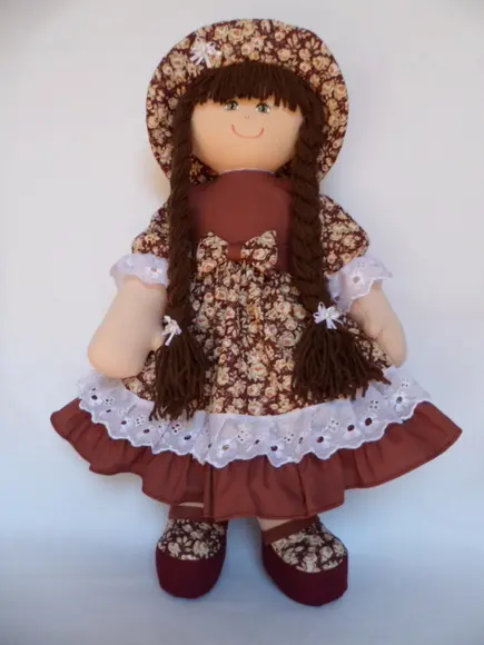 Boneca de pano grande 55 cm