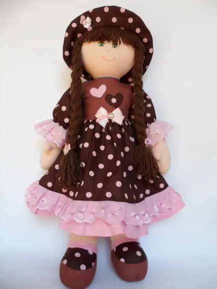 Boneca de pano grande 55 cm