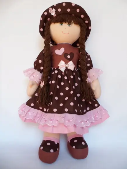 Boneca de pano grande 55 cm