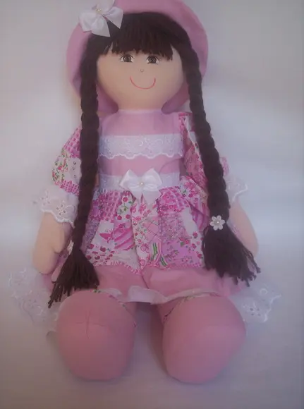 Boneca de pano grande 55 cm