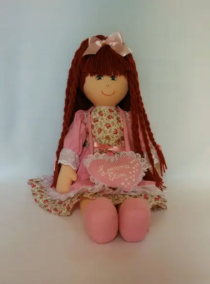 Boneca de pano grande 55 cm Pesonaliza