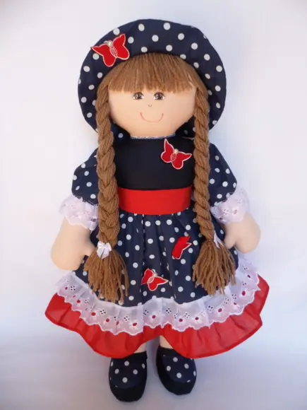 Boneca de pano grande 55cm
