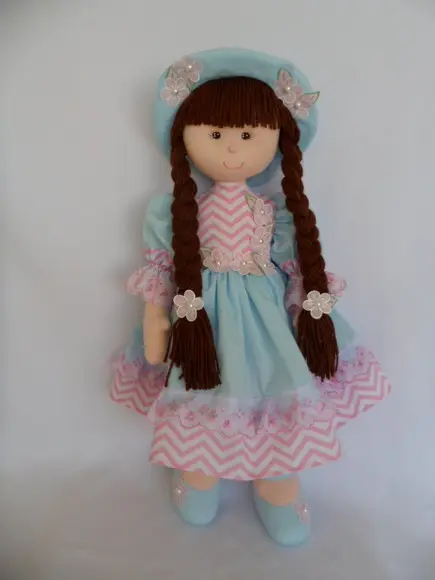 Boneca de pano grande 60 cm