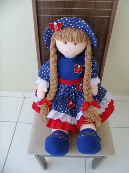 Boneca de pano grande 75 cm