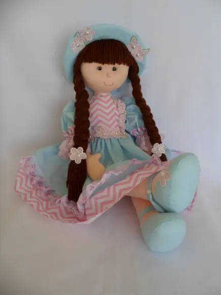 Boneca de pano grande 60 cm