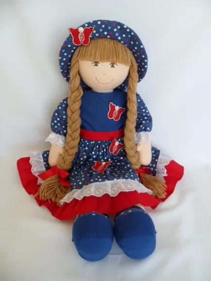 Boneca de pano grande 75 cm