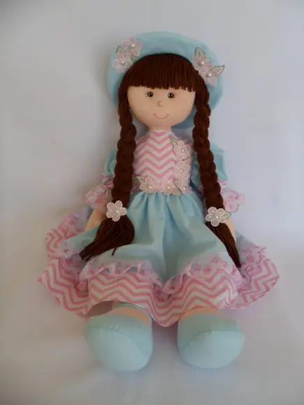 Boneca de pano grande 60 cm