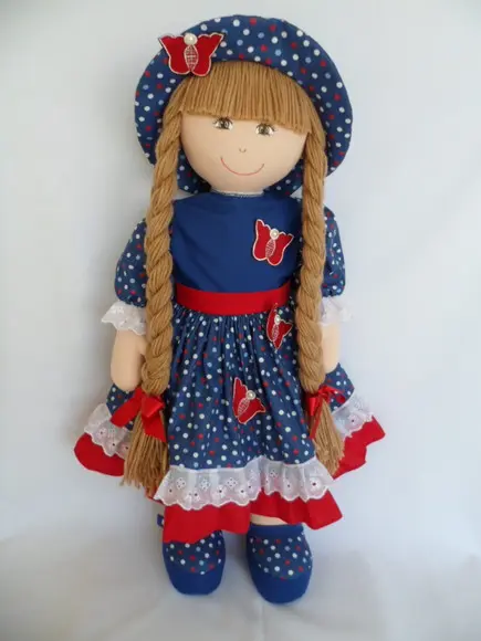 Boneca de pano grande 75 cm