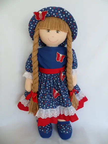 Boneca de pano grande 75 cm