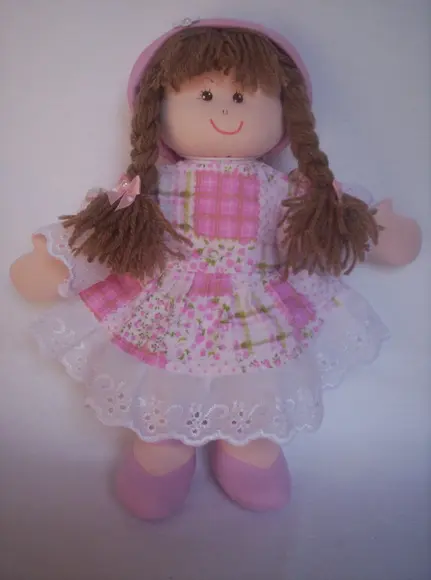 Boneca de Pano Menina 35 cm