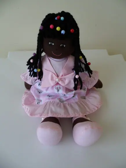 Boneca De Pano Menina Negra