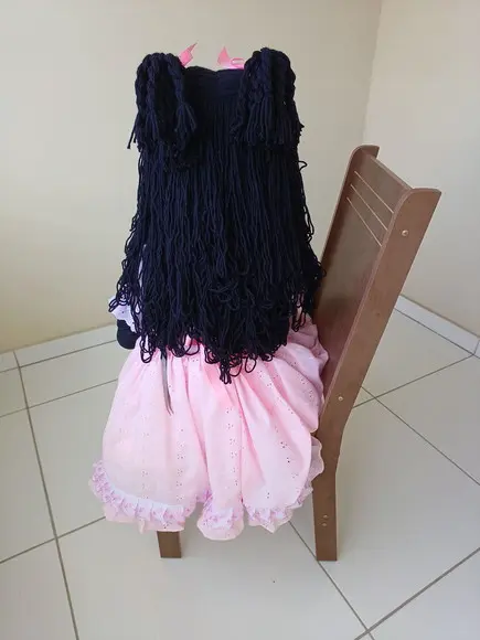 Boneca de Pano Negra 1 Metro e 40 cm Articulada