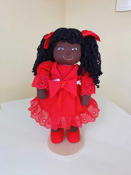 Boneca de Pano Negra 35 cm