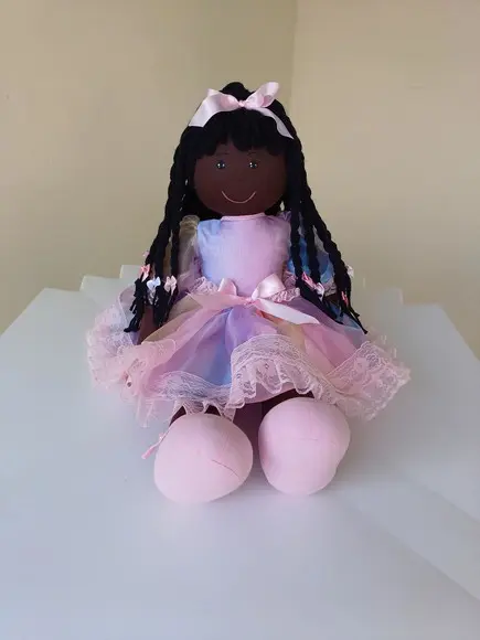 Boneca de Pano Negra 55 cm