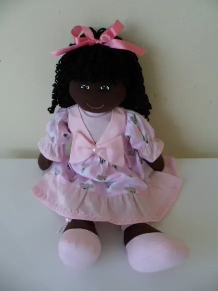 Boneca de Pano Negra 35 cm