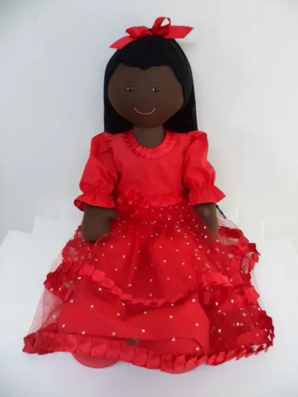 Boneca de Pano Negra 75 cm