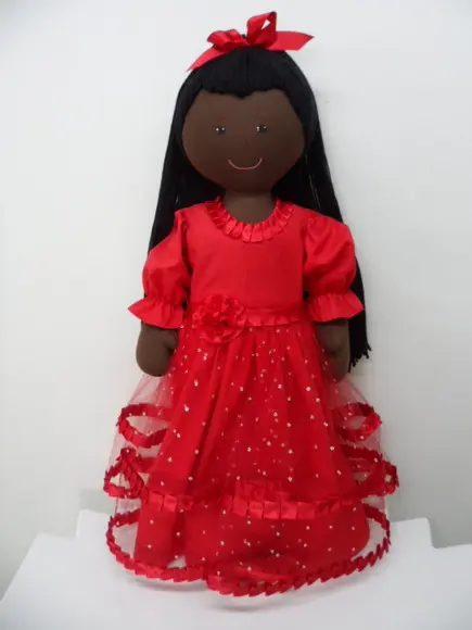 Boneca de Pano Negra 75 cm
