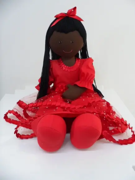 Boneca de Pano Negra 75 cm