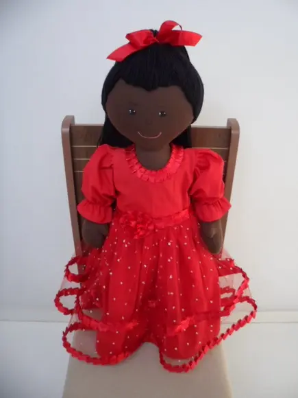 Boneca de Pano Negra 75 cm