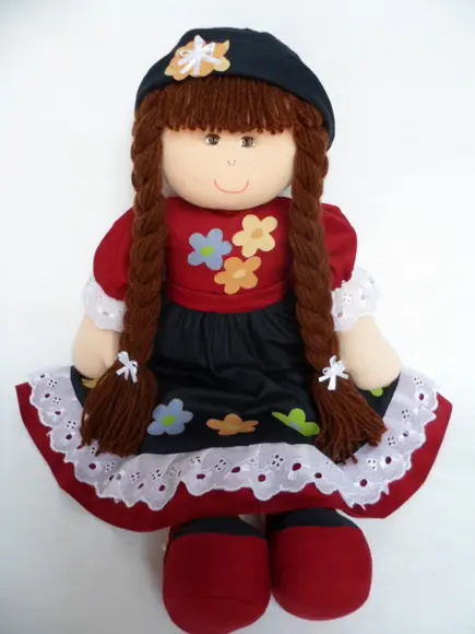 Boneca de Pano para Brincar 55 cm