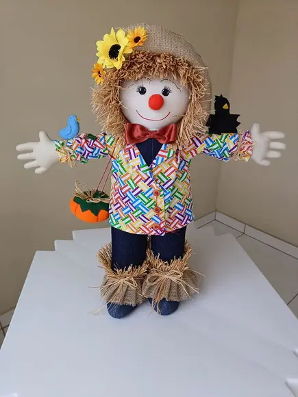Espantalho Boneco de Pano 60 cm para de Pé