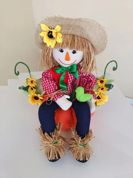 Espantalho Boneco de Pano na Abóbora