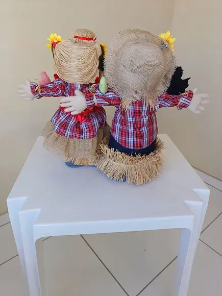 Espantalho Casal Bonecos de Pano