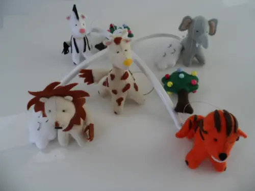 Móbile de Berço Safari Artesanal