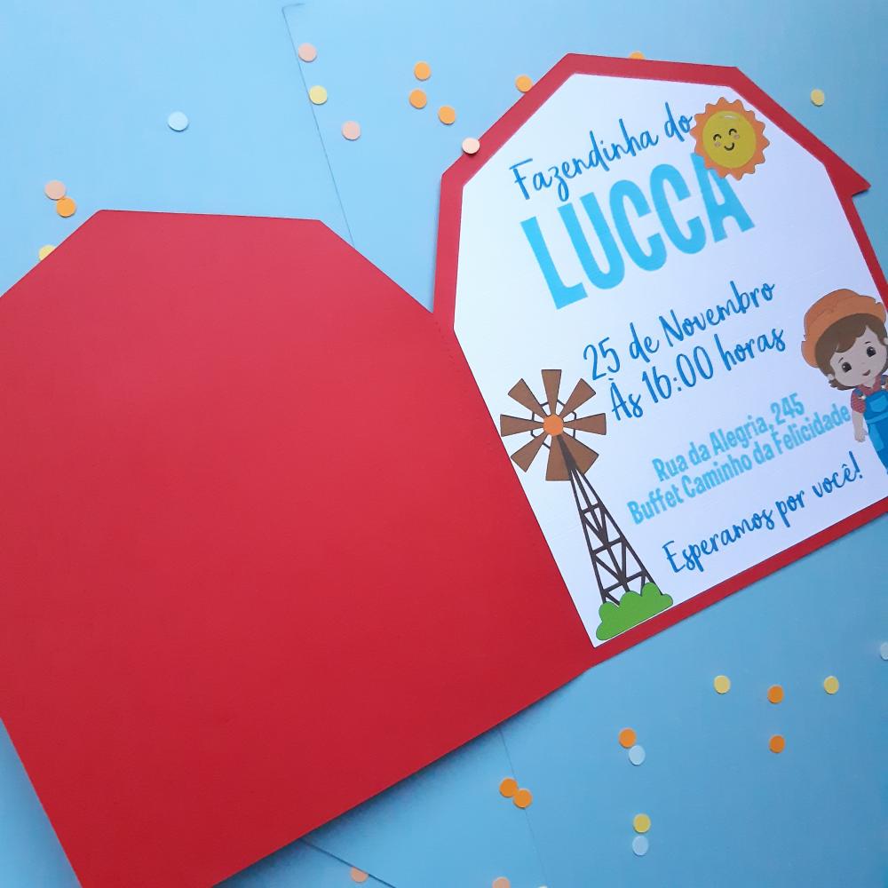 Convite celeiro fazendinha