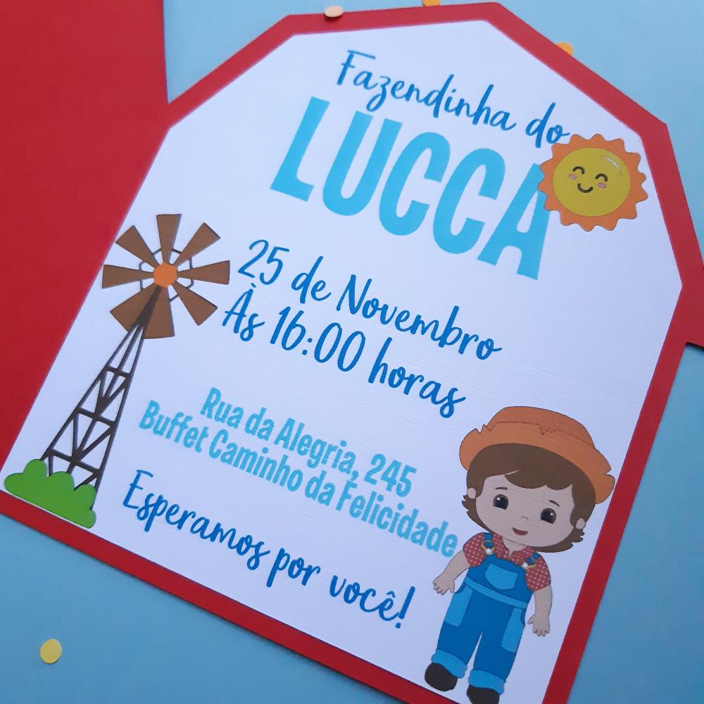 Convite celeiro fazendinha
