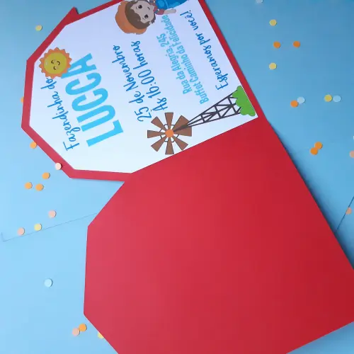 Convite celeiro fazendinha